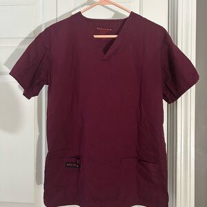 V-Neck Scrub Top - Maroon